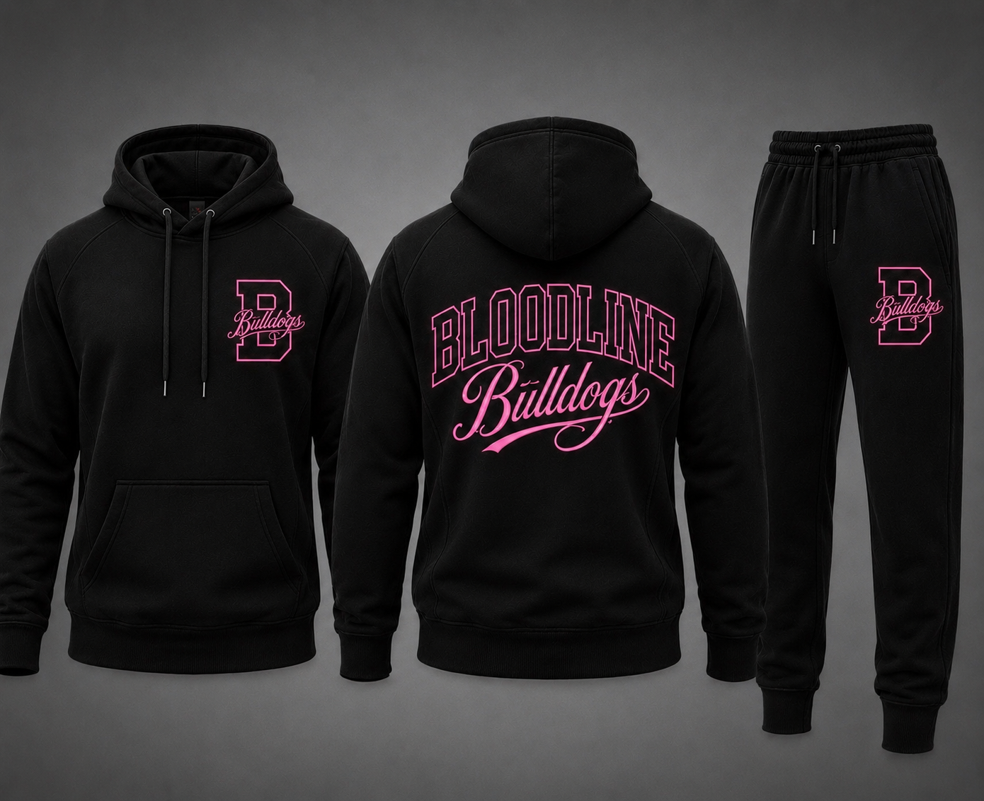 ADULTS Black and pink Tracksuit pre order